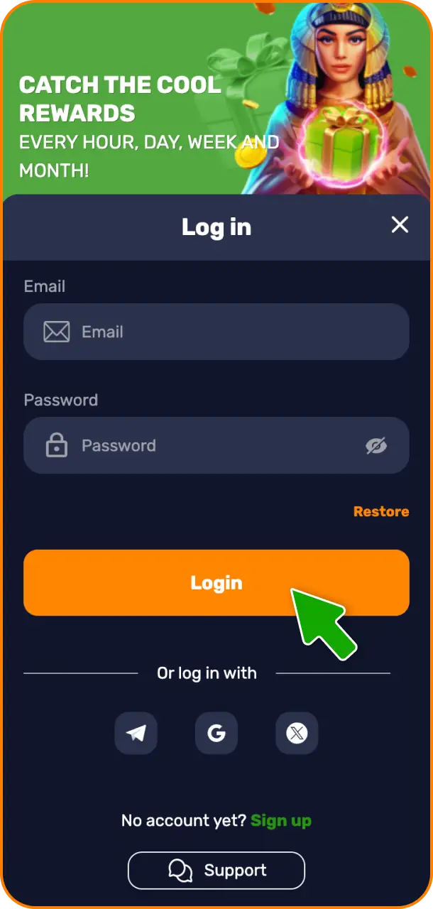Input your profile details to log in or register your new mobile Basswin account.