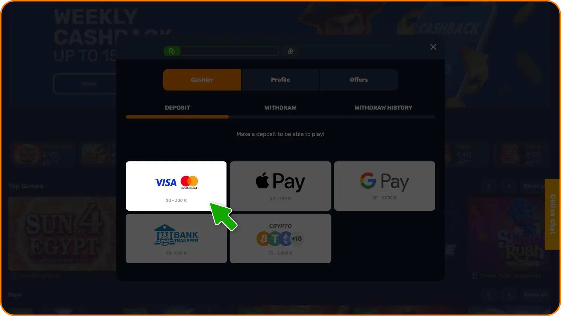 Review all available financial options to select your payment method securely at Basswin deposit.