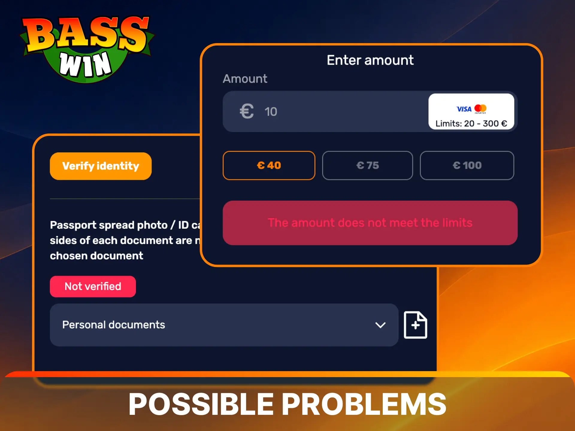 Read our guide to resolve possible problems with deposits instantly on Basswin.