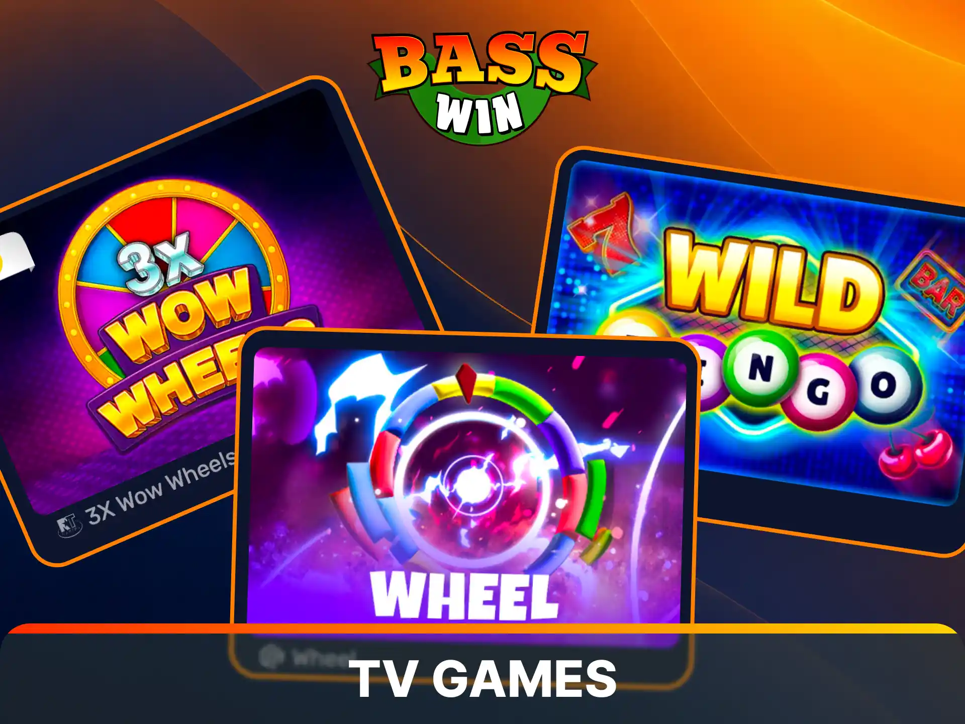 Play interactive stream broadcasts and lucky numbers rounds on Basswin TV games.