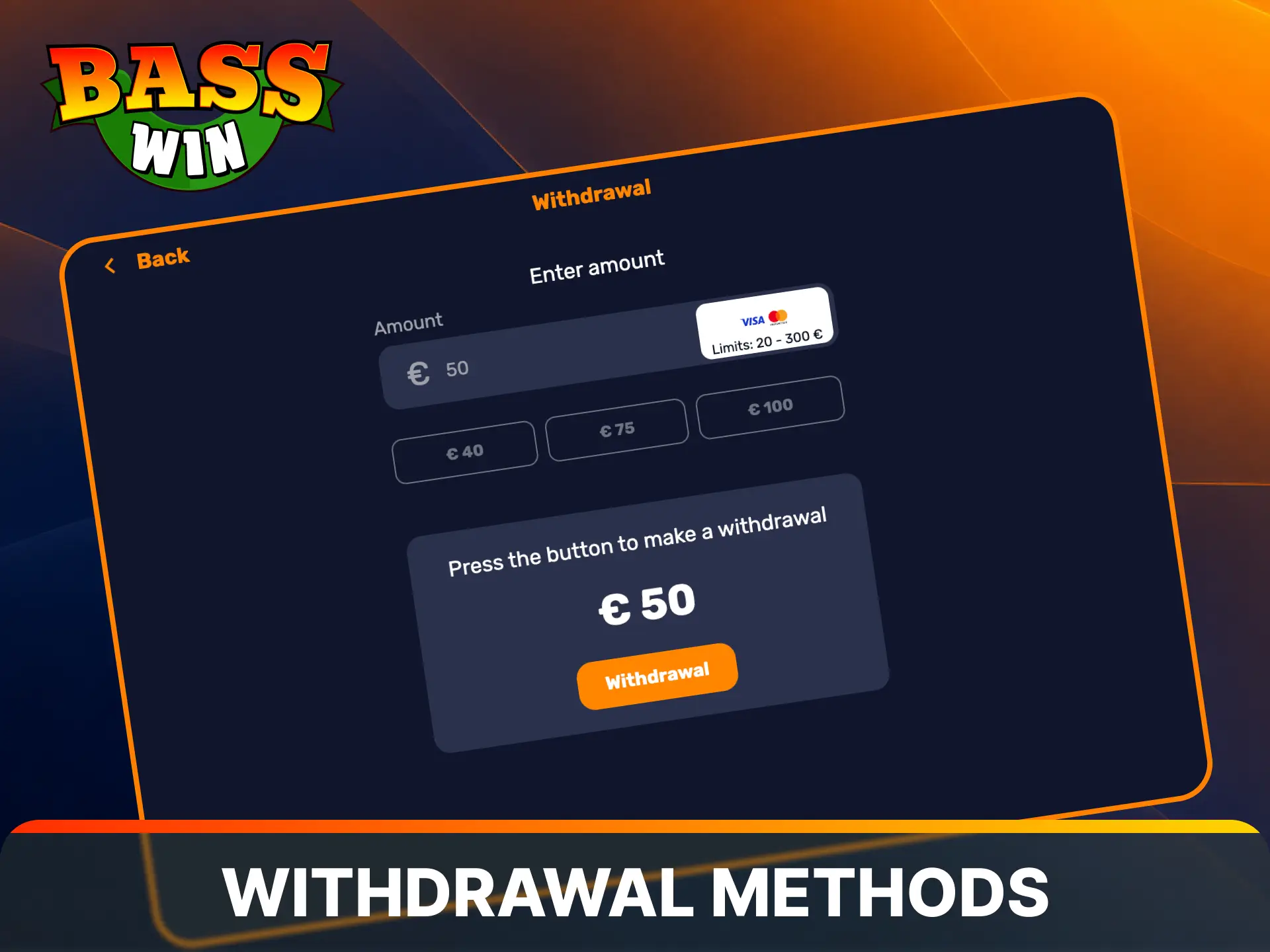 Select a reliable banking provider to process your fast Basswin payouts securely.