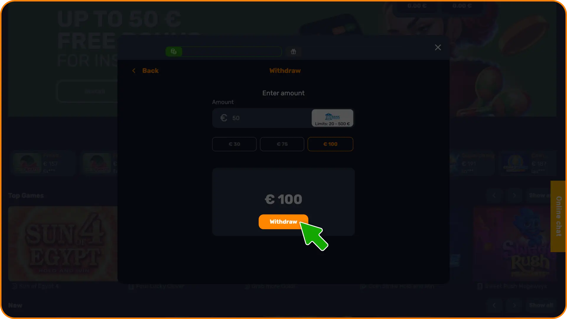 Complete your transfer request to confirm and submit the request safely via Basswin withdrawal.