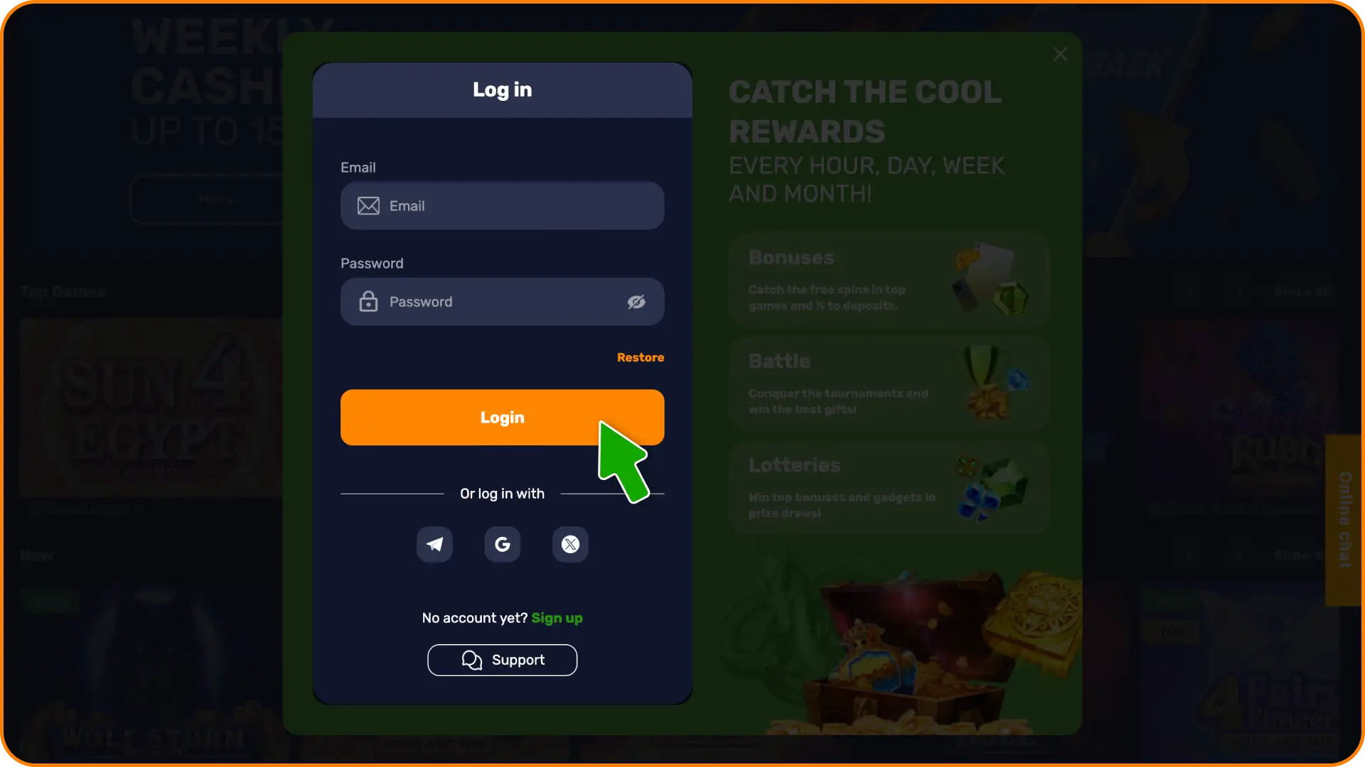 Access your existing player profile to safely log in to your account on Basswin withdrawal.